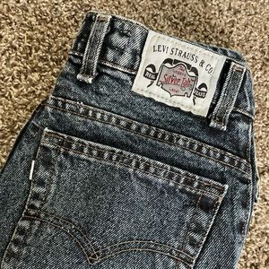 VTG 80s Levis Grand Silver Tab Mens Dark Denim Acid Wash Jeans Pant‎ W28 xL30.